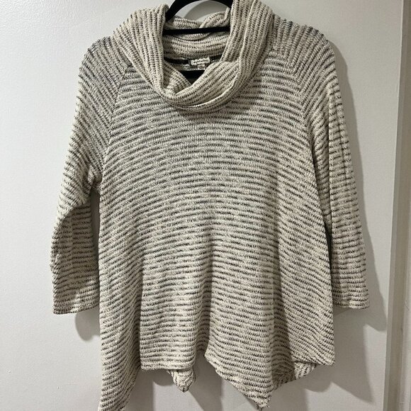 Eyeshadow Sweaters - Eyeshadow Woven Cowl Neck Striped Sweater - Chic Comfort for Any Occasion! 🌟
